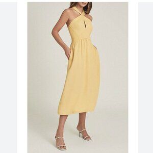 Reiss Yellow Midi Dress